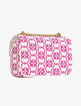Bolso Pinko love bag mini logotipo jacquard