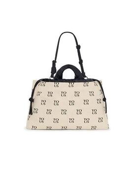 SACA TOUS XL BEIGE LETRAS