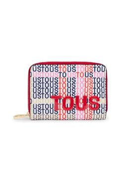 MONEDERO TOUS M. T CECILIA MULTI BEIGE-ROJO