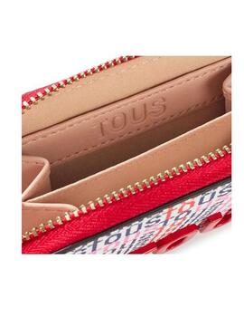 MONEDERO TOUS M. T CECILIA MULTI BEIGE-ROJO