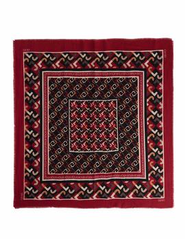 FOULARD GEOMETRIC ROJO-CAMEL-NEGRO