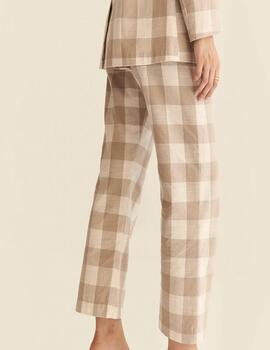 PANTALÓN MUS & BOMBON LARIA CUADROS BEIGE