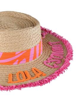 SOMBRERO LOLA CASADEMUNT ESTAMPADO CEBRA MULTI