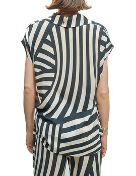 CAMISA LOLA CASADEMUNT ESTAMPADO BLANCO Y NEGRO