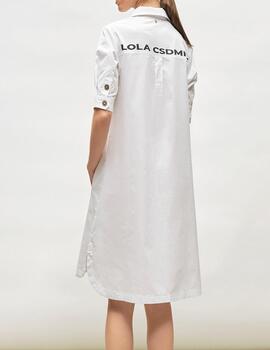 VESTIDO LOLA CASADEMUNT MANGA CORTA CON LOGO