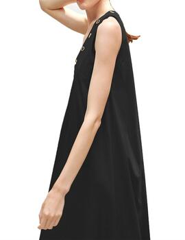 VESTIDO MAITE BY LOLA CASADEMUNT EYELETS  NEGRO