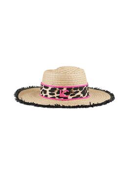 SOMBRERO LOLA CASADEMUNT CON FLECOS CINTA A PRINT