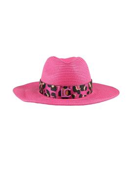 SOMBRERO LOLA CASADEMUNT FUCSIA CINTA A. PRINT