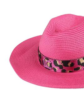 SOMBRERO LOLA CASADEMUNT FUCSIA CINTA A. PRINT