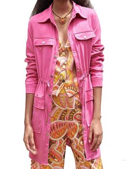 Chaqueta Maite by Lola Casademunt antelina fucsia