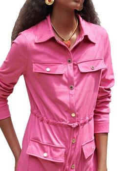 Chaqueta Maite by Lola Casademunt antelina fucsia