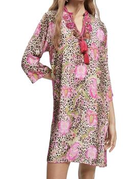 KAFTAN LOLA CASADEMUNT CORTO ESTAMPADO FLORAL