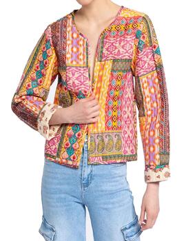 Chaqueta patchwork multicolor