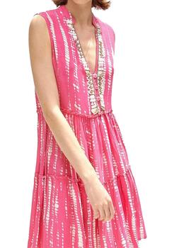 KAFTAN LOLA CASADEMUNTESTAMPADO TIE DYE ROSA