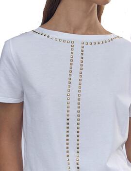 Camiseta Lola Casademunt blanca con tachas