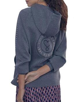 SUDADERA LOLA CASADEMUNT BOLSILLOS LOGO TACHAS
