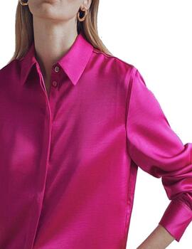 Camisa Maite by Lola Casademunt satinada fucsia