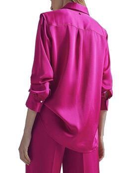 Camisa Maite by Lola Casademunt satinada fucsia