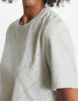 CAMISETA LOLA CASADEMUNT STRASS LC GRIS
