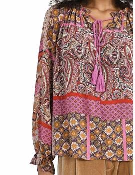 Blusa Molly Bracken estampado patchwork multi