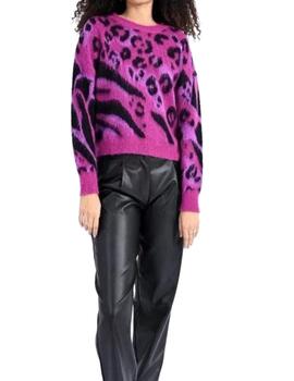 Jersey Molly Bracken estampado print fucsia-negro