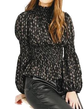 Blusa Molly Bracken estampada manga abullonada