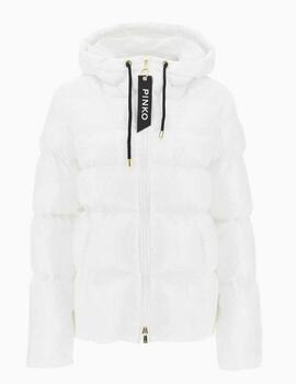 Parka Pinko Eleodoro caban laminado blanca