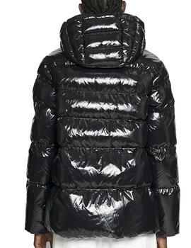 Parka Pinko Eleodoro caban laminado negra