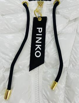 Parka Pinko Eleodoro caban laminado blanca