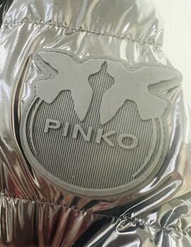Parka Pinko Eleodoro caban laminado negra