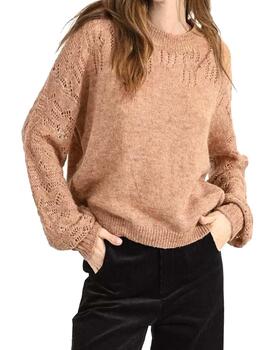 Jersey Molly Bracken calado en mangas y escote