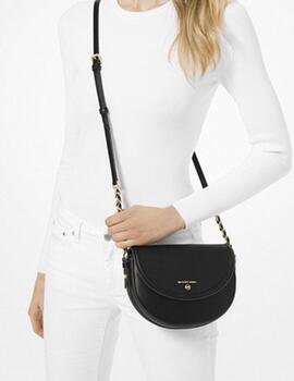 Bolso Michael Kors jet set charm md hlf dome negro