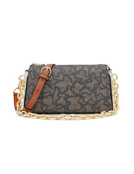 Bolso Tous hombro band kaos icon beige-negro