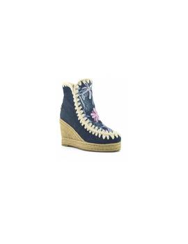 BOTA JEANS BORDADA FLORES