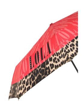 Paraguas Lola Casademunt logotipado y animal print