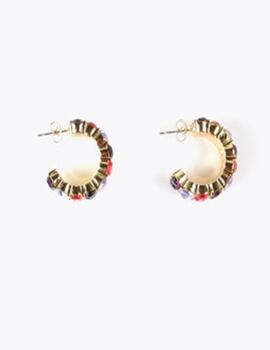 Pendientes Lola Casademunt de aro con cristales