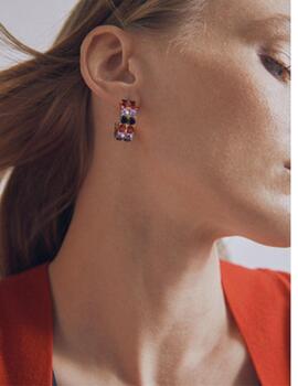Pendientes Lola Casademunt de aro con cristales