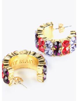 Pendientes Lola Casademunt de aro con cristales