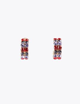 Pendientes Lola Casademunt de aro con cristales
