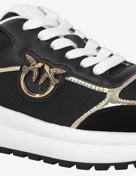 Zapatilla Pinko con  logotipo love birds en dorado