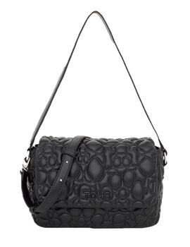 Mini bolso Tous bandolera flap T bold negro