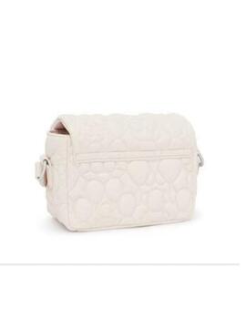 Mini bolso Tous bandolera flap T bold beige