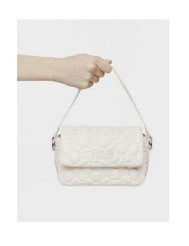 Mini bolso Tous bandolera flap T bold beige