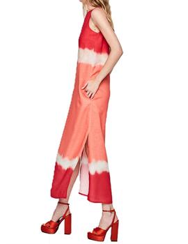 Vestido & Me unlimited tie dye largo  rojo