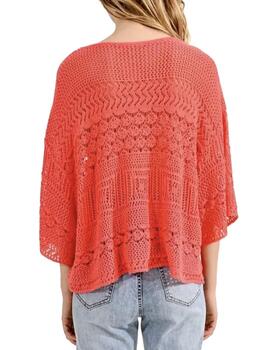 Jersey Molly Bracken oversize calado coral