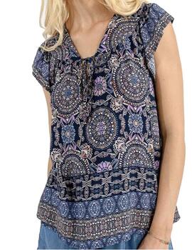 Blusa Molly Bracken estampada navy pia