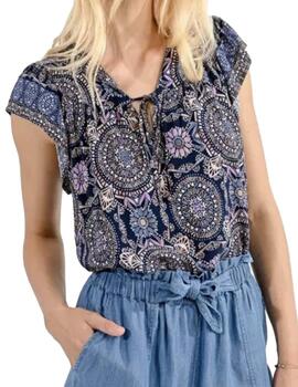 Blusa Molly Bracken estampada navy pia