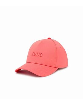 Gorra Tous T logo en color coral