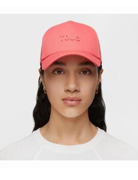 Gorra Tous T logo en color coral