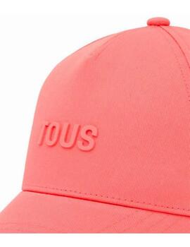 Gorra Tous T logo en color coral